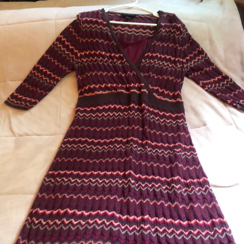 Lane Bryant Burgundy Dress W/Camisole Slip